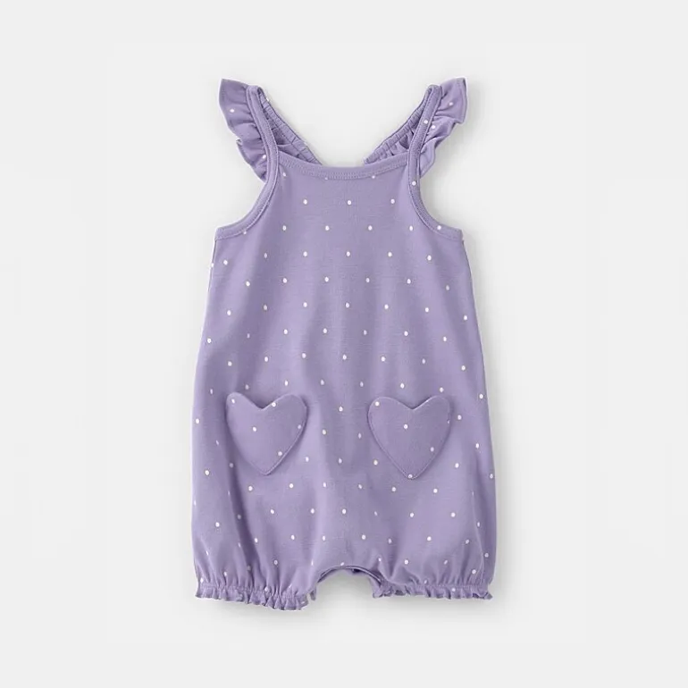 Carter's Baby Girls Sleeveless Polka Dot Romper