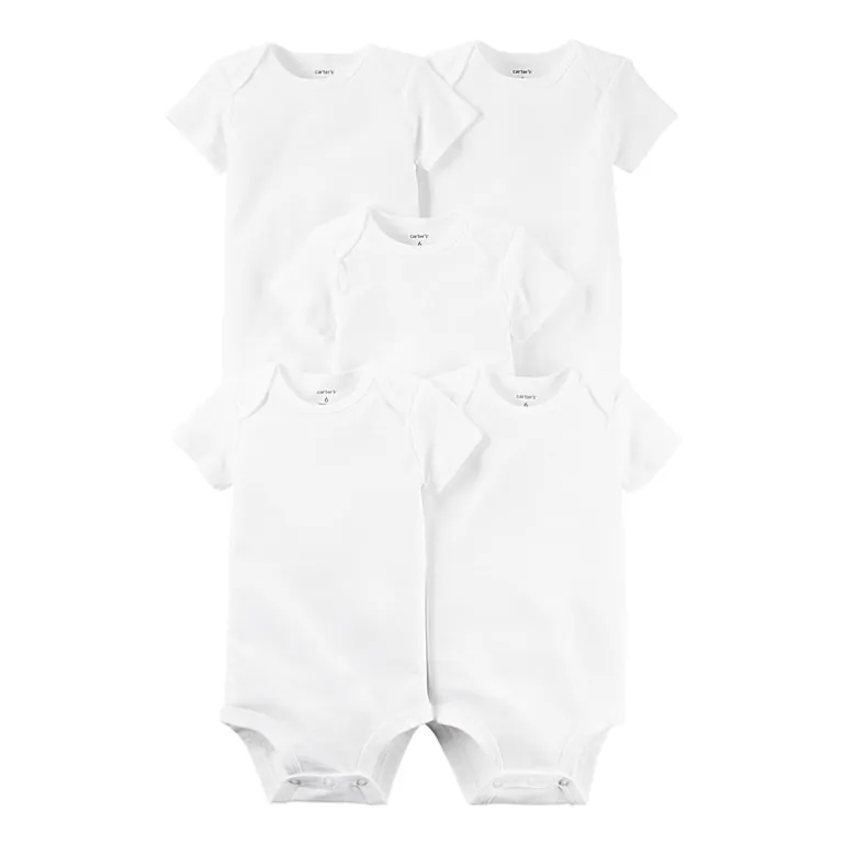 Carter's Baby Unisex Crew Neck Short Sleeve 5-pc. Bodysuit
