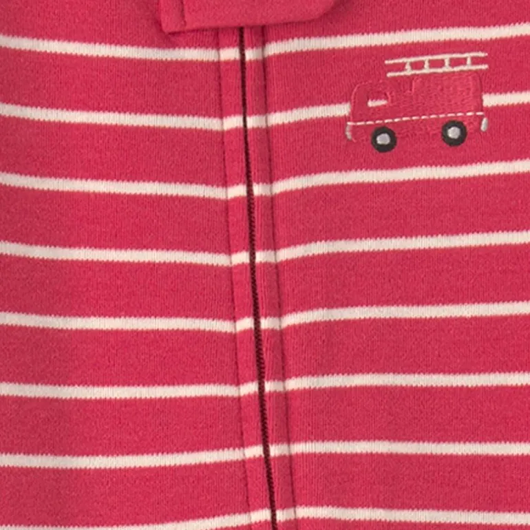 Carter's Firetruck Baby Boys Striped Sleep and Play