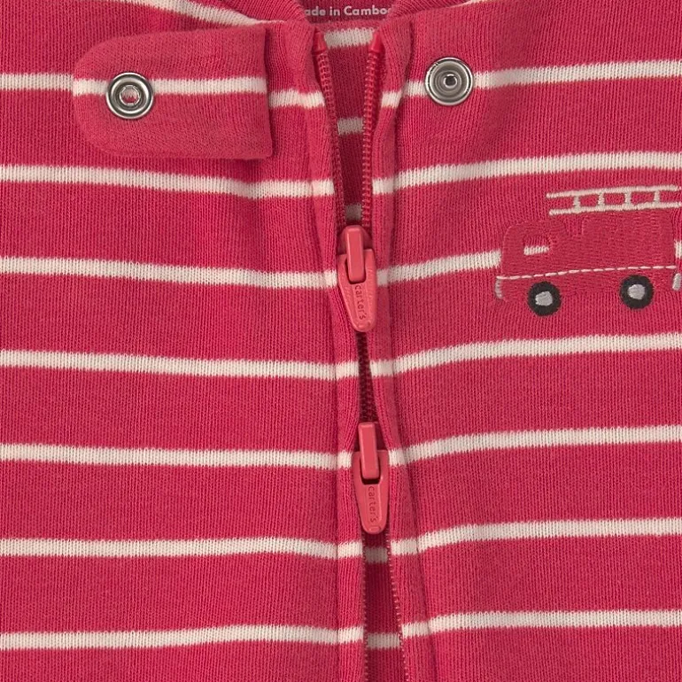 Carter's Firetruck Baby Boys Striped Sleep and Play