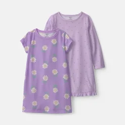 Carter's Little & Big Kid Girls Crew Neck Short Sleeve 2-pc. Nightgown