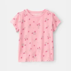 Carter's Little & Big Kid Girls Round Neck Short Sleeve 2-pc. Pajama Set