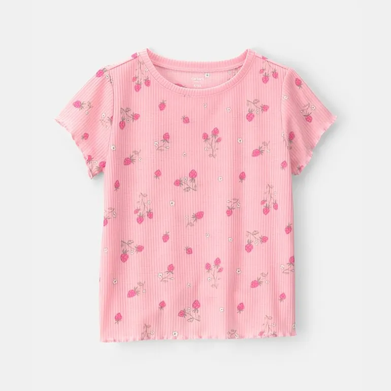 Carter's Little & Big Kid Girls Round Neck Short Sleeve 2-pc. Pajama Set