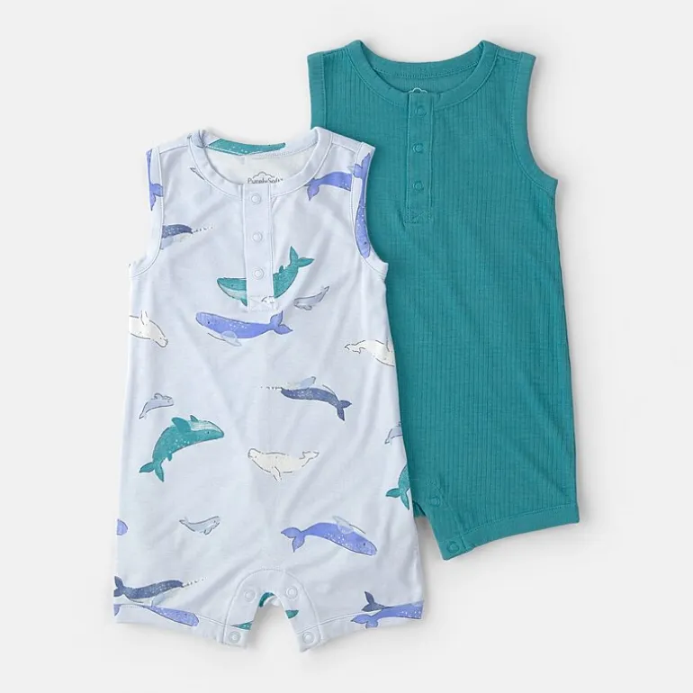 Carter's Purelysoft Baby Boys Sleeveless Animal 2-pc. Romper