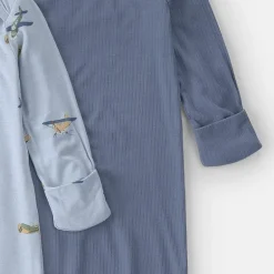 Carter's Purelysoft Baby Boys Round Neck Long Sleeve 2-pc. Nightgown