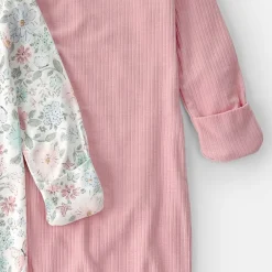 Carter's Purelysoft Baby Girls Round Neck Long Sleeve 2-pc. Nightgown
