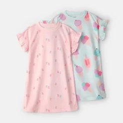Carter's Toddler Girls Round Neck Short Sleeve 2-pc. Nightgown
