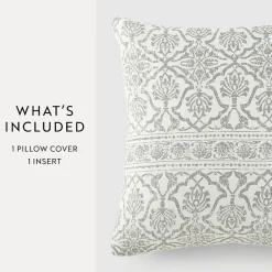 Casual Comfort Antique Floral Cotton Square Throw Pillow