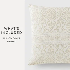 Casual Comfort Antique Floral Cotton Square Throw Pillow