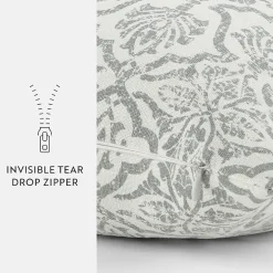 Casual Comfort Antique Floral Cotton Square Throw Pillow