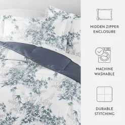Casual Comfort Bamboo Leaves Midweight Down Alternative Comforter Set