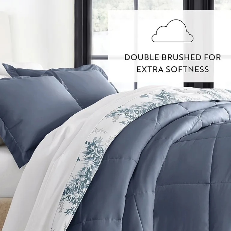 Casual Comfort Bamboo Leaves Midweight Down Alternative Comforter Set