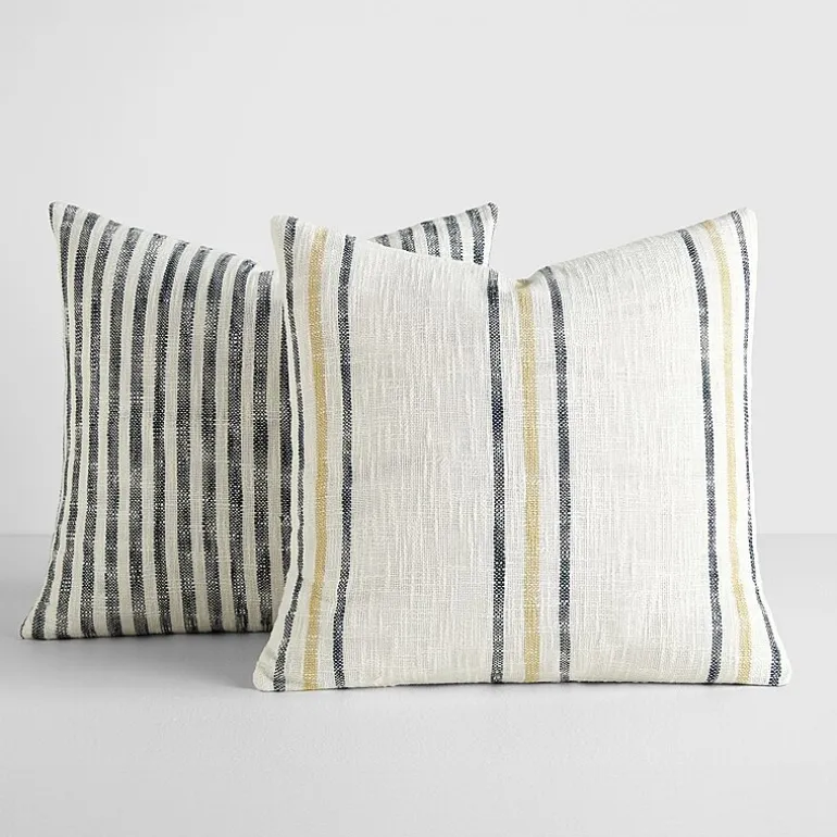 Casual Comfort Bengal Framed Stripe 2-pc. Square Throw Pillow Set