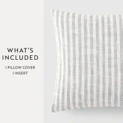 Casual Comfort Bengal Stripe Yarn Dyed Square Throw Pillow