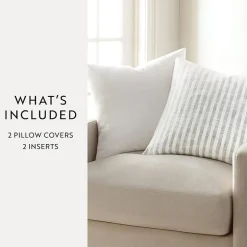 Casual Comfort Bengal Stripe Yarn Dyed 2-pc. Square Throw Pillow Set