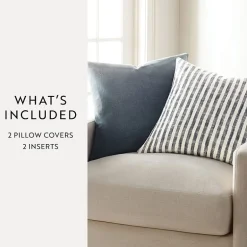 Casual Comfort Bengal Stripe Yarn Dyed 2-pc. Square Throw Pillow Set