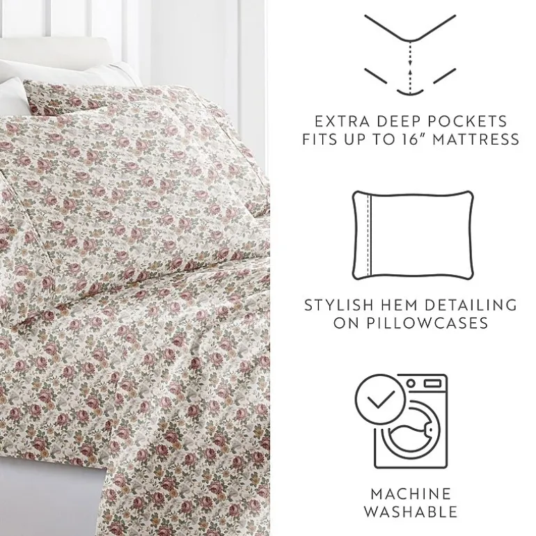 Casual Comfort Blooming Floral Patterned Sheet Set