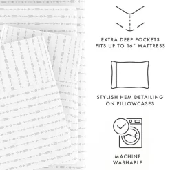 Casual Comfort Boho Pattern Deep Pocket Sheet Set