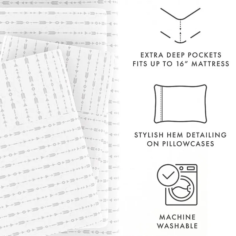 Casual Comfort Boho Pattern Deep Pocket Sheet Set