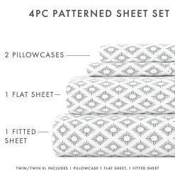 Casual Comfort Boho Pattern Deep Pocket Sheet Set