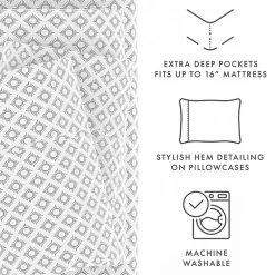 Casual Comfort Boho Pattern Deep Pocket Sheet Set