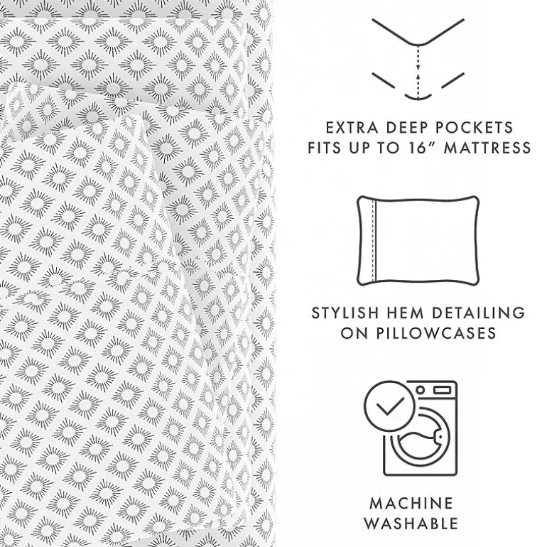 Casual Comfort Boho Pattern Deep Pocket Sheet Set