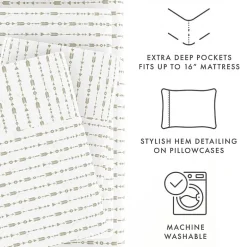 Casual Comfort Boho Pattern Deep Pocket Sheet Set