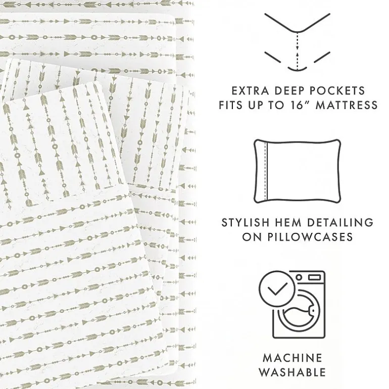 Casual Comfort Boho Pattern Deep Pocket Sheet Set