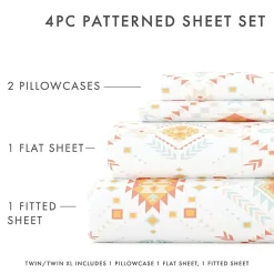 Casual Comfort Boho Pattern Deep Pocket Sheet Set