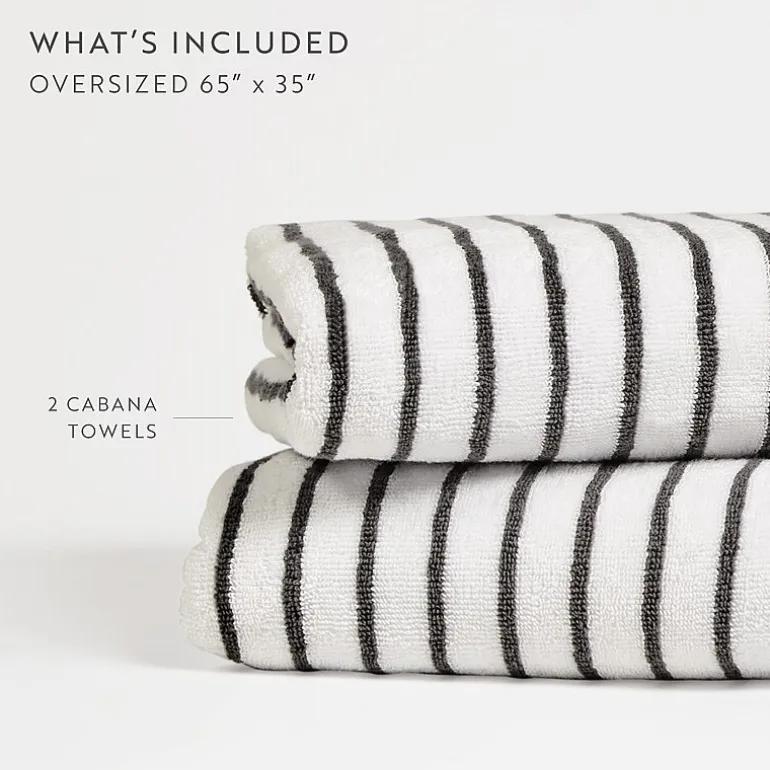 Casual Comfort Cabana Stripe 2 Pack Beach Towel