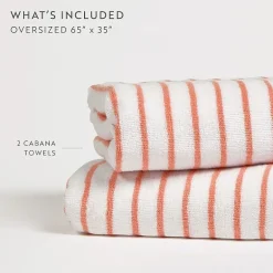 Casual Comfort Cabana Stripe 2 Pack Beach Towel