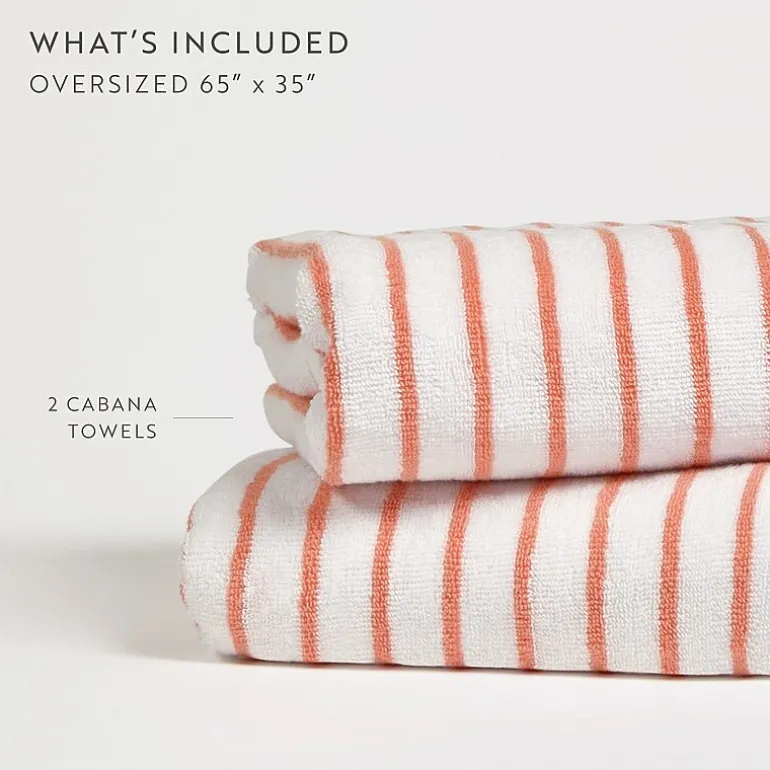 Casual Comfort Cabana Stripe 2 Pack Beach Towel