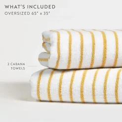 Casual Comfort Cabana Stripe 2 Pack Beach Towel