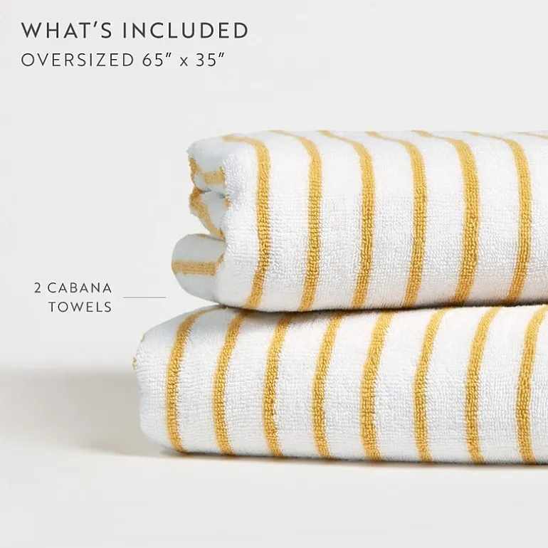 Casual Comfort Cabana Stripe 2 Pack Beach Towel
