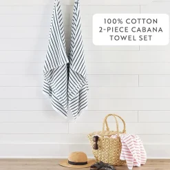 Casual Comfort Cabana Stripe 2 Pack Beach Towel