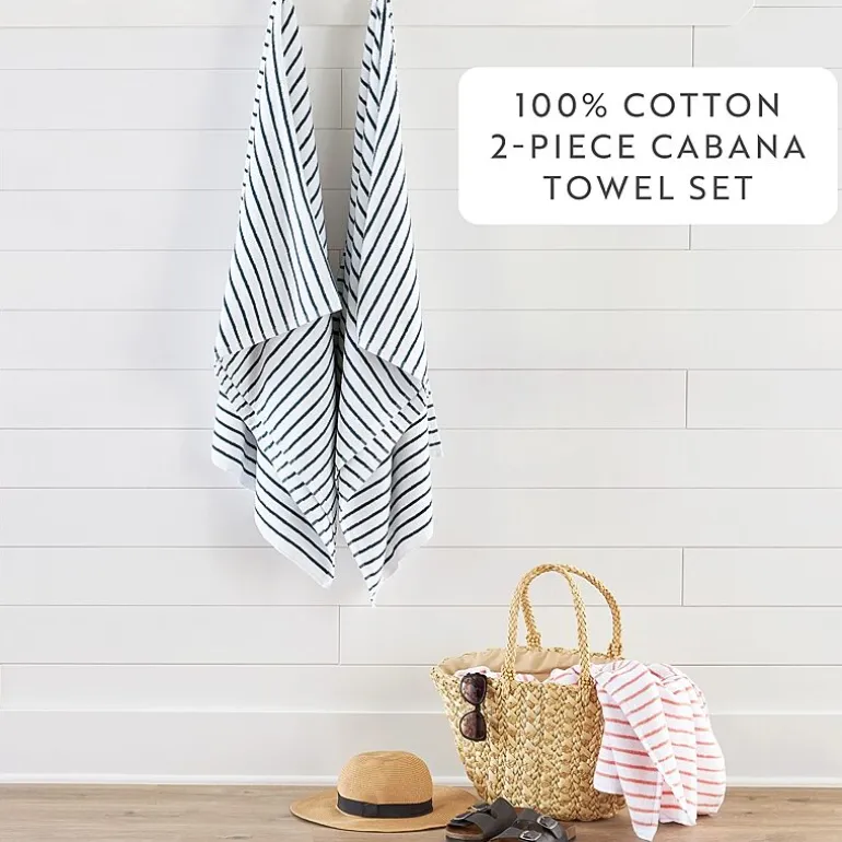 Casual Comfort Cabana Stripe 2 Pack Beach Towel