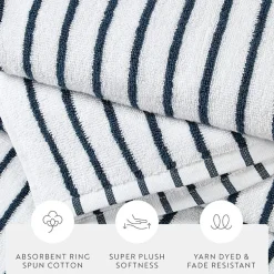 Casual Comfort Cabana Stripe 2 Pack Beach Towel