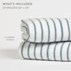 Casual Comfort Cabana Stripe 2 Pack Beach Towel