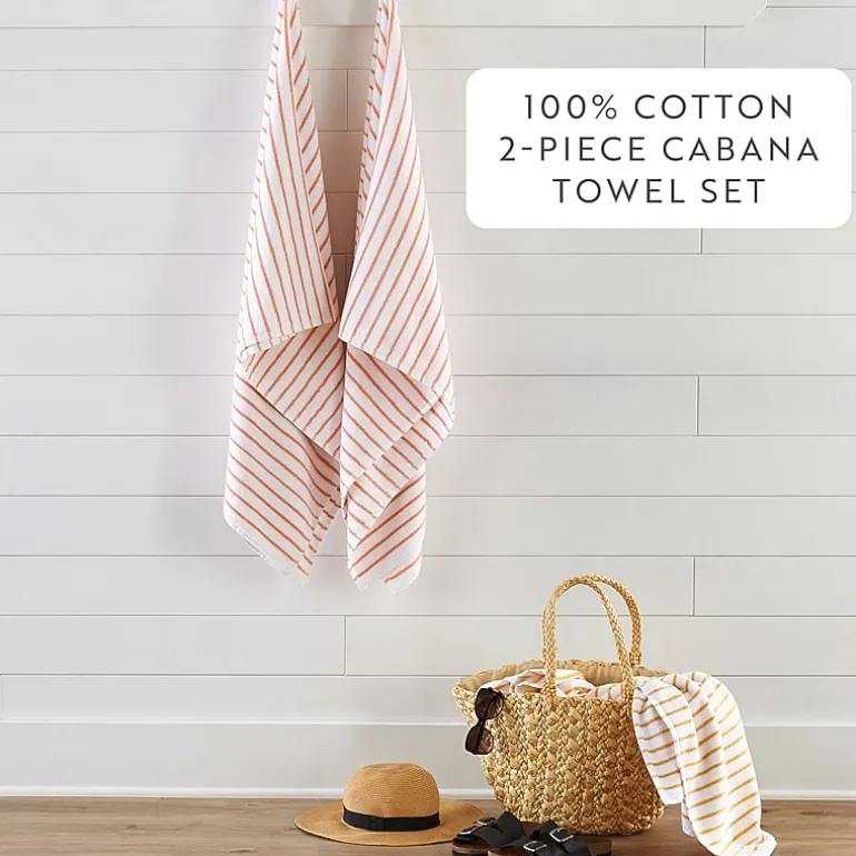 Casual Comfort Cabana Stripe 2 Pack Beach Towel