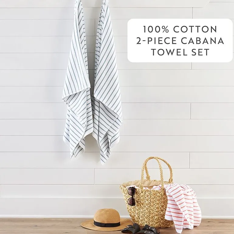 Casual Comfort Cabana Stripe 2 Pack Beach Towel