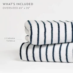 Casual Comfort Cabana Stripe 2 Pack Beach Towel