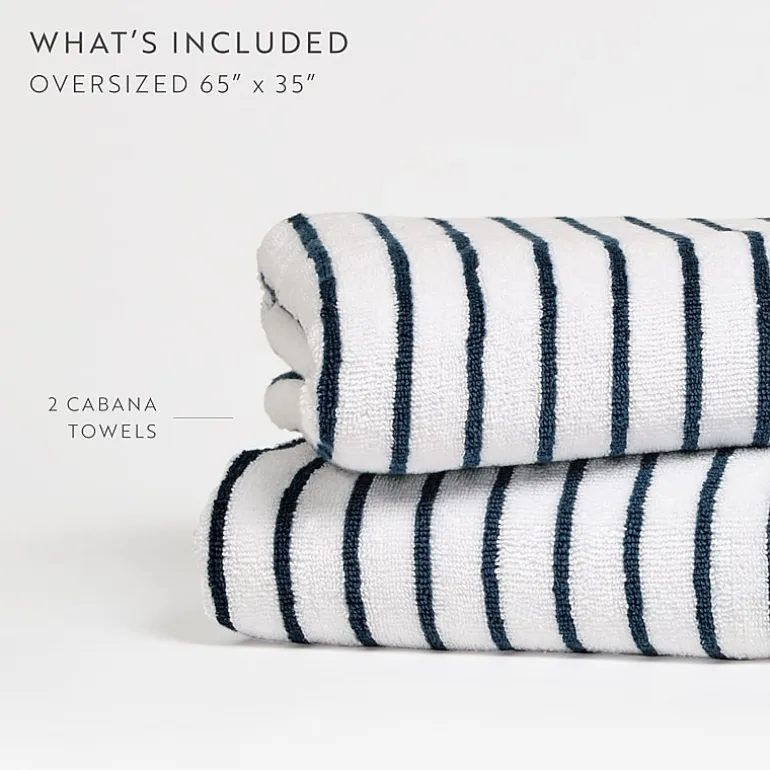 Casual Comfort Cabana Stripe 2 Pack Beach Towel