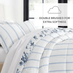 Casual Comfort Cabbage Rose Midweight Down Alternative Comforter Set