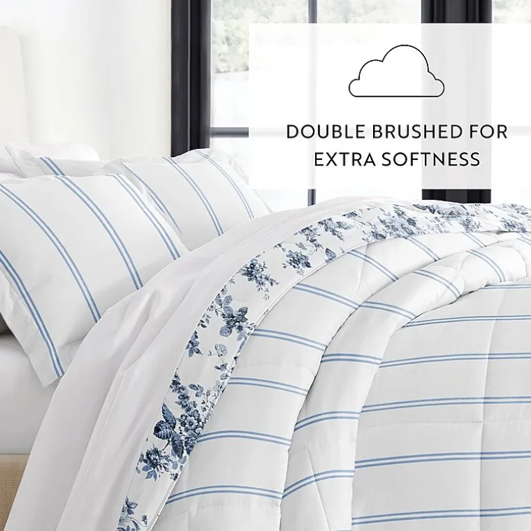 Casual Comfort Cabbage Rose Midweight Down Alternative Comforter Set