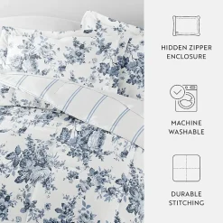 Casual Comfort Cabbage Rose Midweight Down Alternative Comforter Set