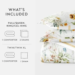 Casual Comfort Chintz Floral Midweight Down Alternative Comforter Set