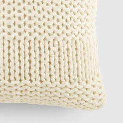 Casual Comfort Chunky Knit Acrylic Square Throw Pillow