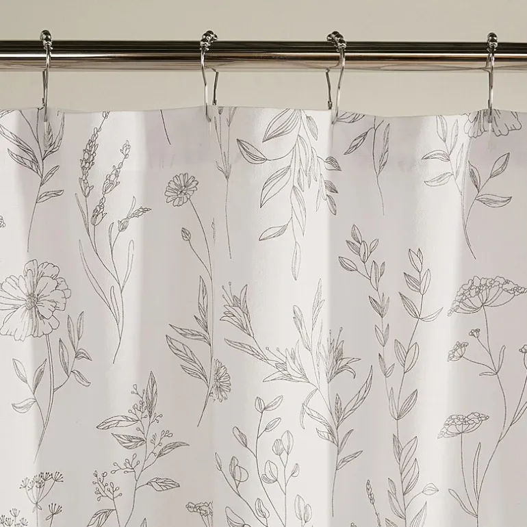 Casual Comfort Cotton Blend Floral Shower Curtain