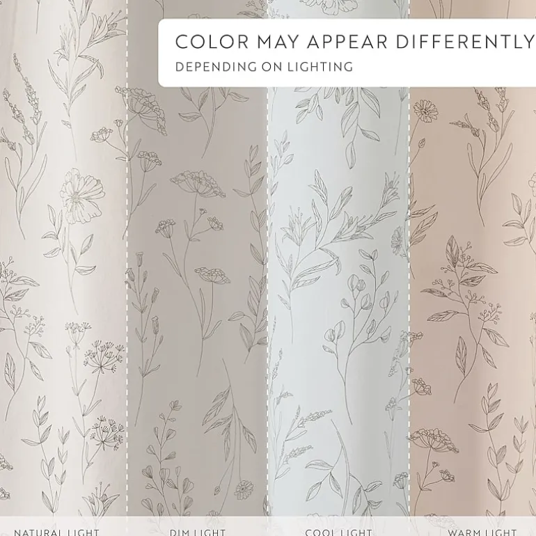 Casual Comfort Cotton Blend Floral Shower Curtain