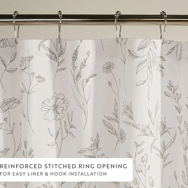 Casual Comfort Cotton Blend Floral Shower Curtain